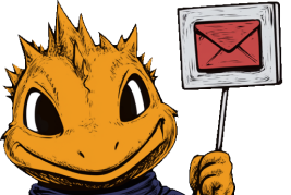 goobermon with an mail sign